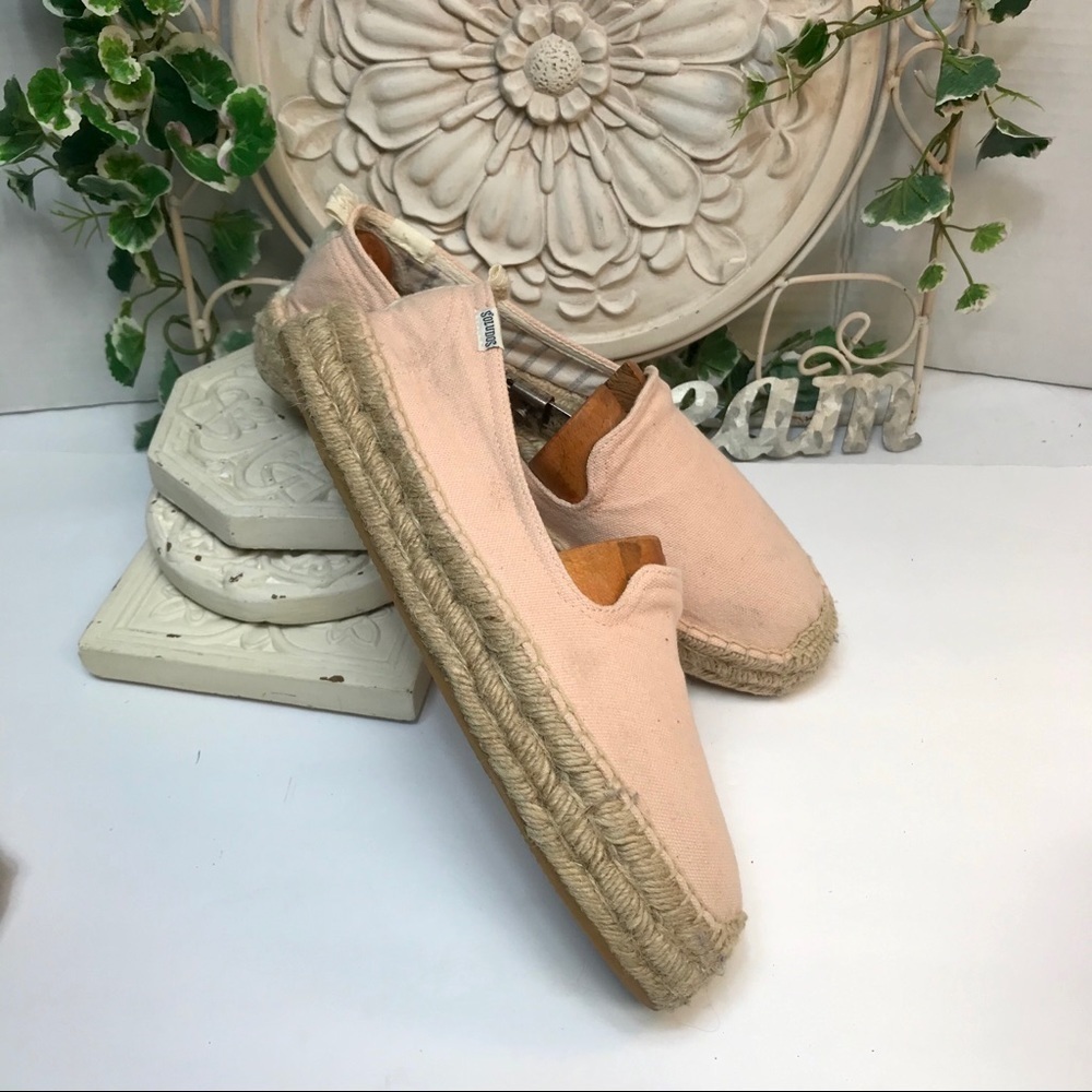 Blush Pink Soludos Platform Espadrilles